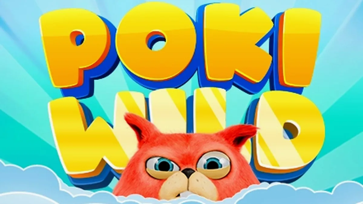 Tampilan visual slot Poki Wild dengan tema ceria